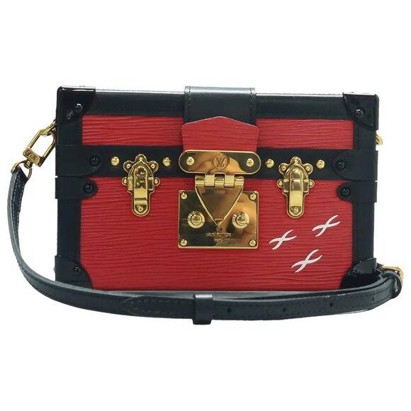 Louis Vuitton Petite Malle Red EPI Leather Shoulder Bag 1312-061825
